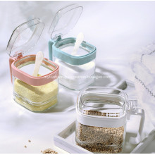 Transparent Glass Condiment Jar Seasoning Box Set